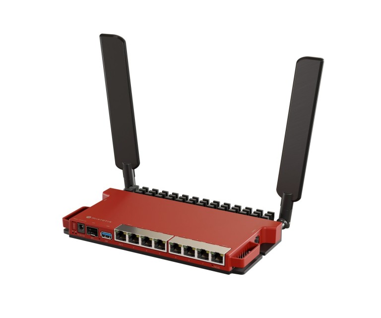 Wi-Fi роутер MikroTik L009, L009UiGS-2HaxD-IN, 2,4GHz, AX600 Wi-Fi6, 8x RJ45 1000Mb/s, 1x 2.5Gb/s SFP