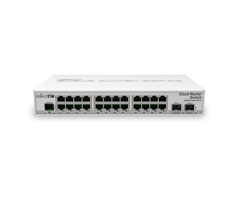 Коммутатор MikroTik CRS326-24G-2S+IN, 24x RJ45 1000Mb/s, 2x SFP+