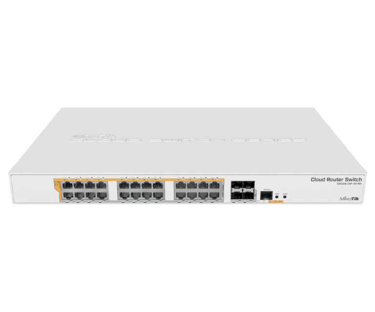 Коммутатор MikroTik CRS328-24P-4S+RM, 24x RJ45 1000Mb/s, 4x SFP+