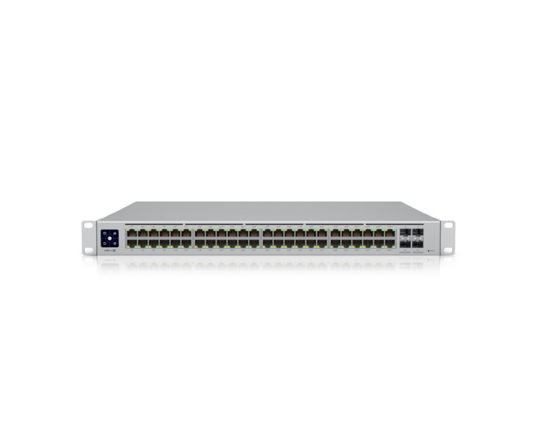 Коммутатор Ubiquiti USW-PRO-48-POE, UniFi, 40x RJ45 1000Mb/s PoE+, 8x RJ45 1000Mb/s PoE++, 4x SFP+, 600W